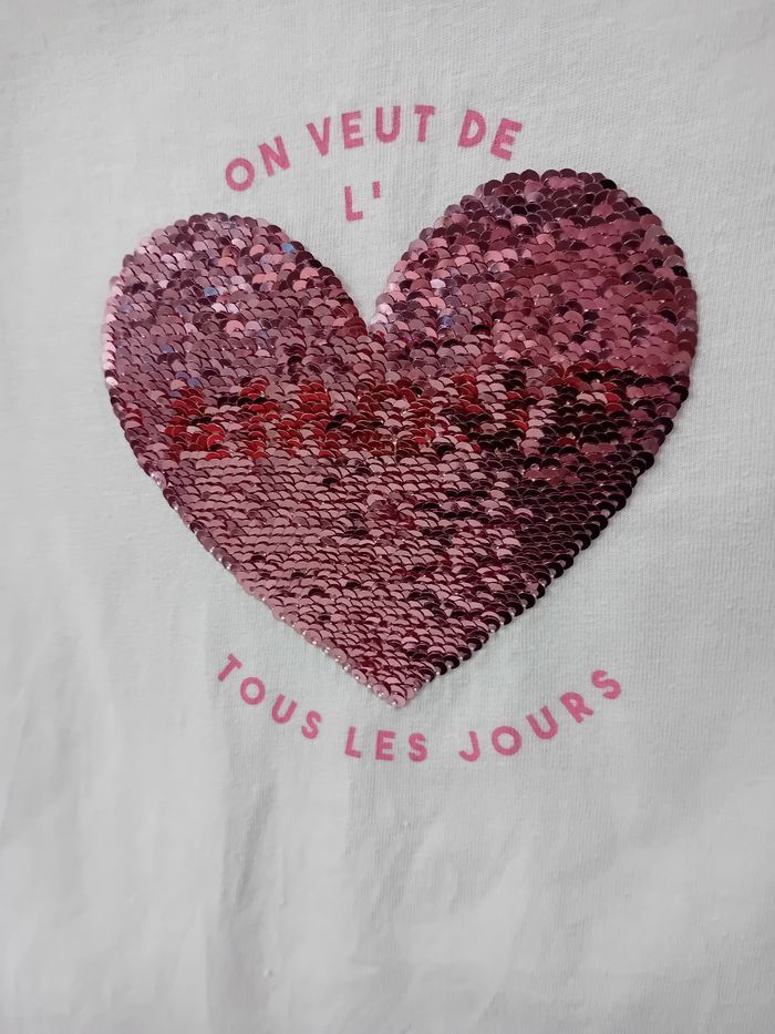 Lot 2 Tee-shirt fille KIABI 10ANS - photo numéro 7