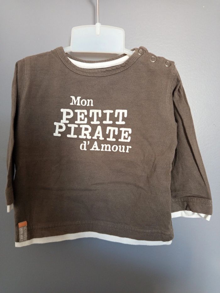 Lot t-shirt ML 6 mois - photo numéro 4
