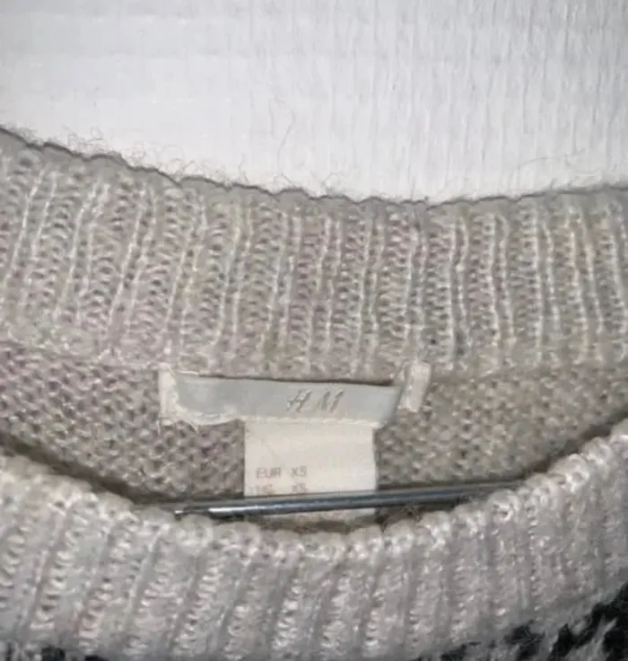 Pull femme à motif jacquard – taille 34 – marque H&M - photo numéro 3