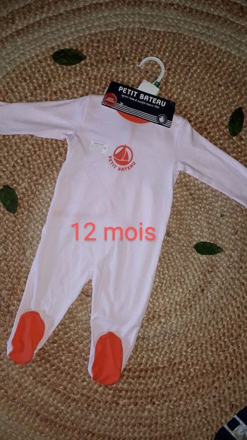 Pyjama dors bien coton fille Petit bateau neuf - 12 mois