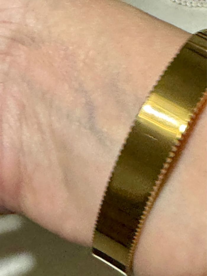 Jonc ovale qui s’ouvre acier inoxydable or trèfle blanc - photo numéro 10