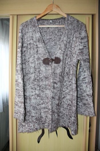 gilet marron/beige