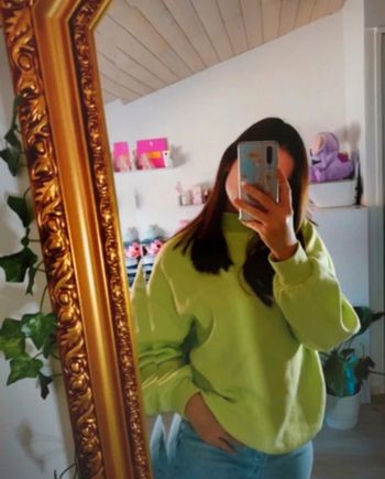 Pull vert fluo bershka neuf