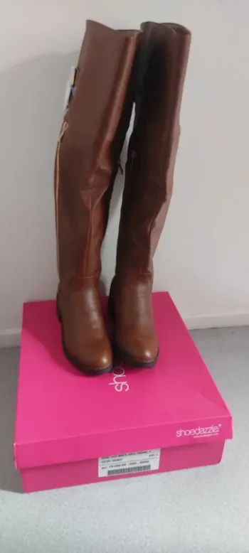 Shoedazzle Flat Boots Gala marrons taille 36,5