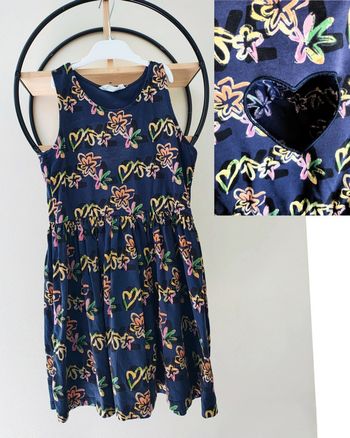 10 ans robe été Desigual avec ouverture coeur dans le dos