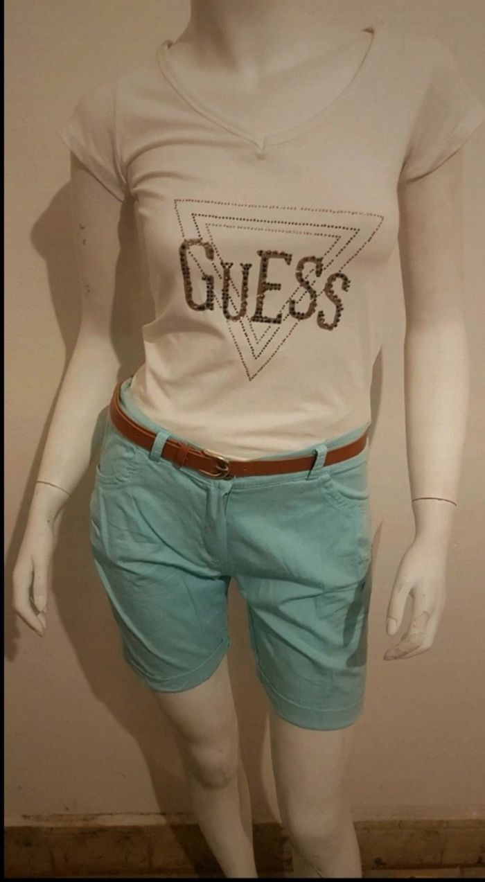 Short femme vert made in italy T.XL - photo numéro 3