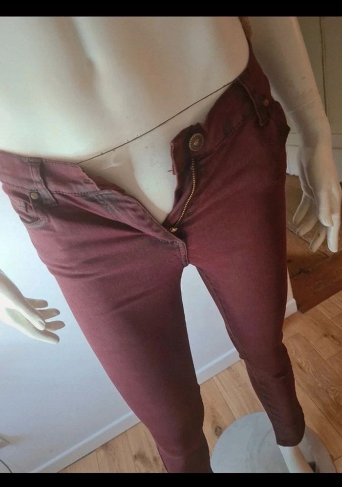 Pantalon enduit 7/8 prune - photo numéro 2