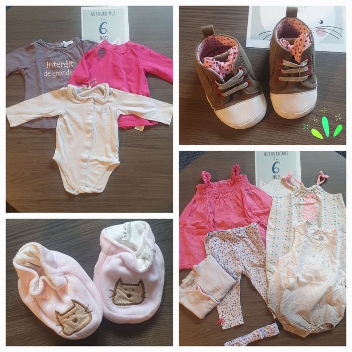 Lot 6 mois bébé fille 11 articles pour moins de 1 euros piece - photo numéro 1