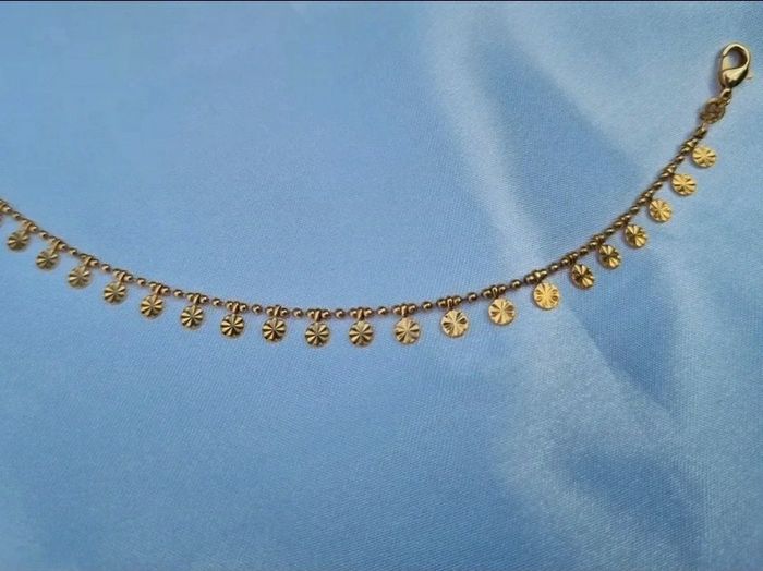 Sublime bracelet à pampilles plaqué or 18k