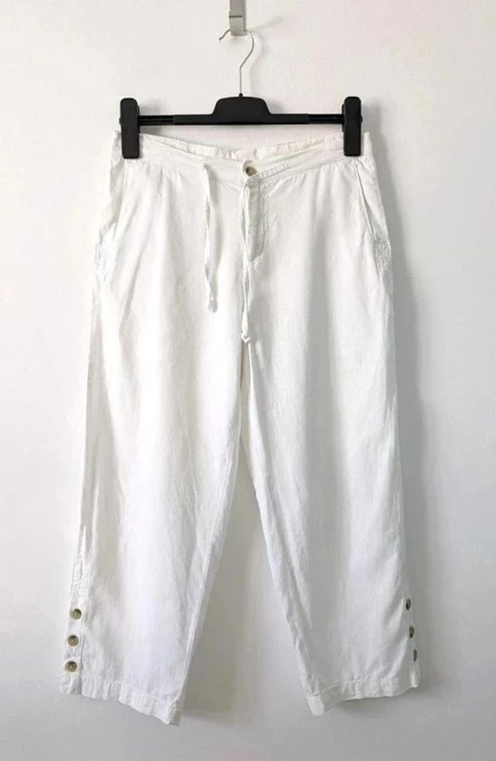 Pantacourt en lin et coton - Columbia - taille S