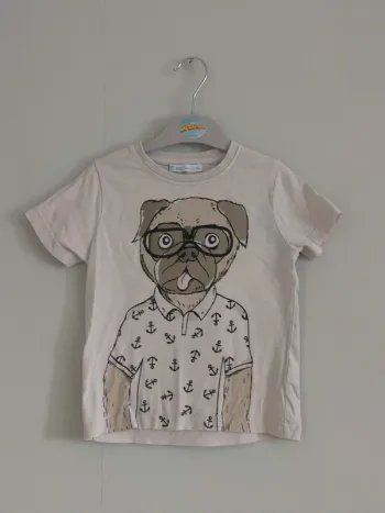 T-shirt manche courte avec imprimé chien