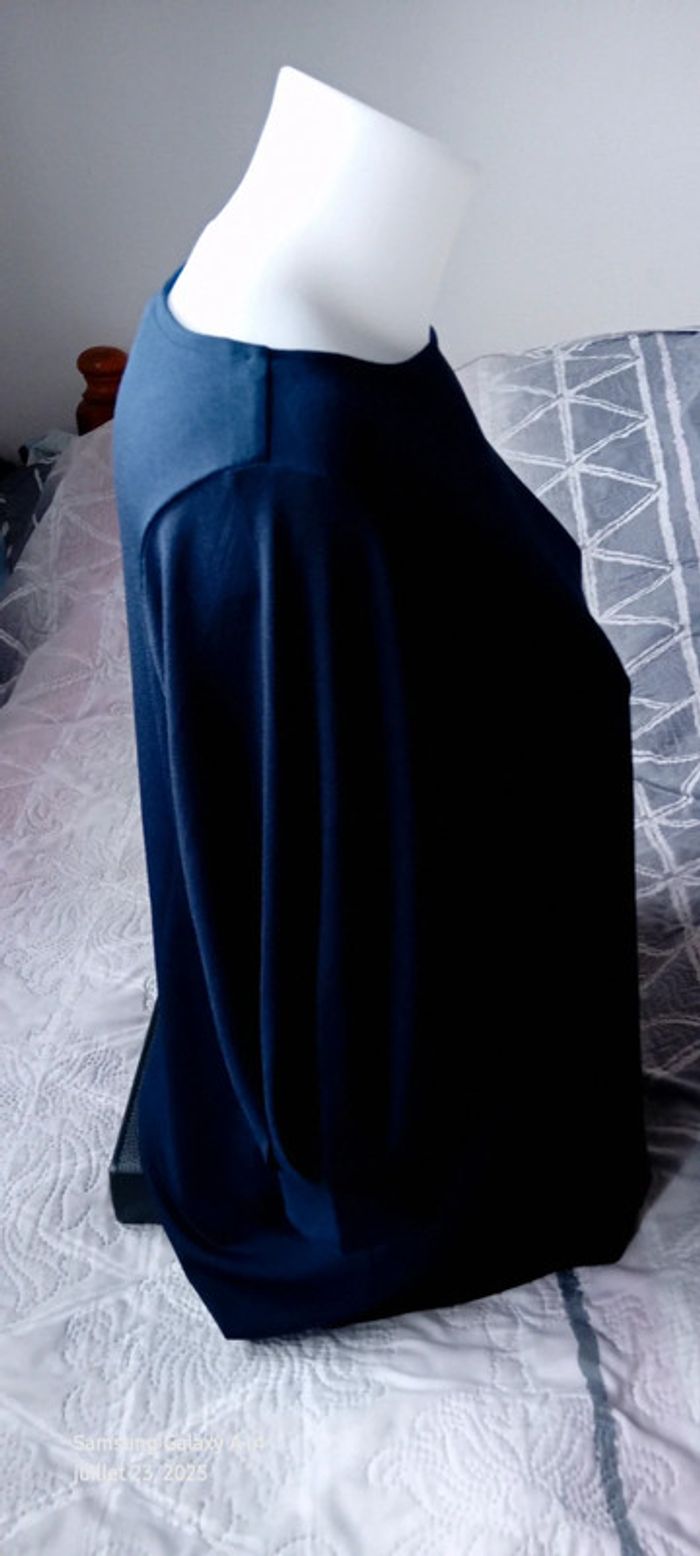 Haut fluide oversize col rond marine femme L h&m - photo numéro 9