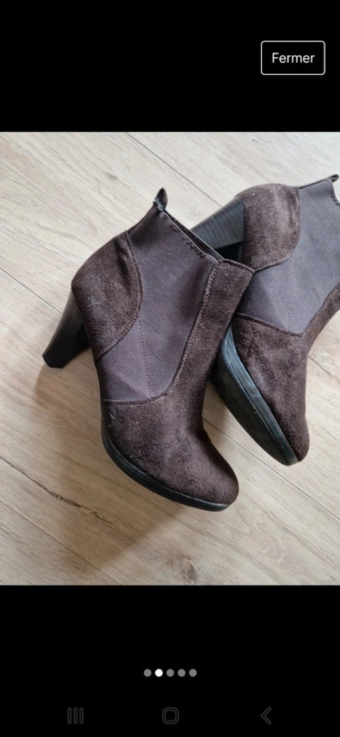 Boots à talons style style chaussette tolentino marron 40 - photo numéro 2