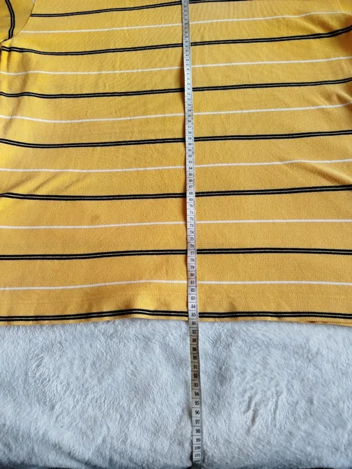 Polo Nautica jaune rayé blanc et noir - photo numéro 6
