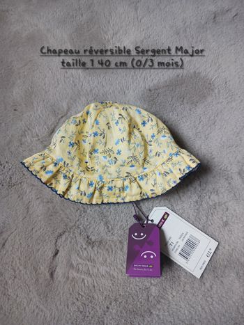 Chapeau réversible Sergent Major 40 cm NEUF