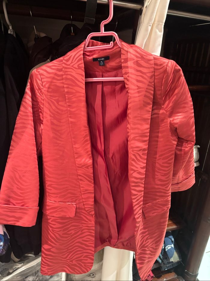 Veste style blazer rose - photo numéro 2