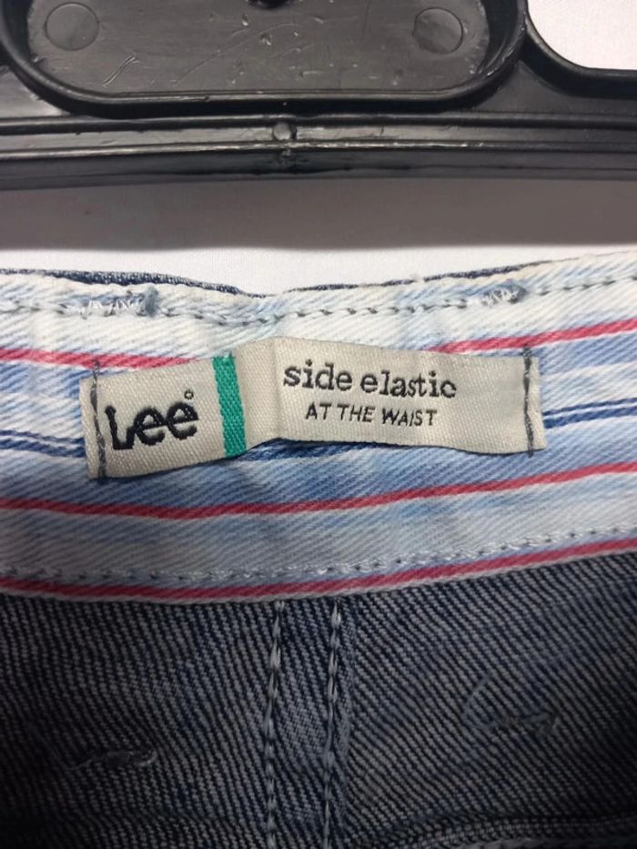 Jeans taille haute Lee vintage Bleu foncé en coton - photo numéro 6