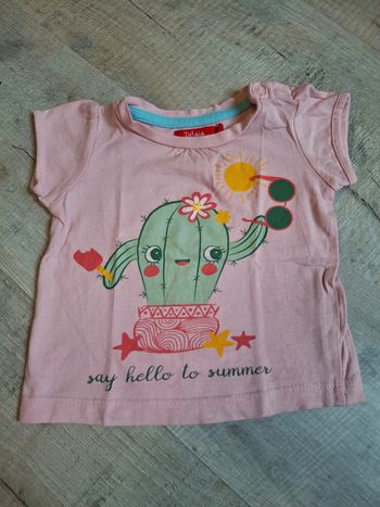 Tee shirt manche courte fille 6 mois
