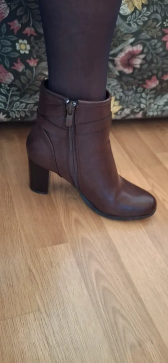 Botines cuir marron by botega 37 a talons - photo numéro 3