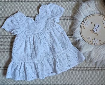 Robe bébé 3 mois coton broderie anglaise tartine et chocolat 