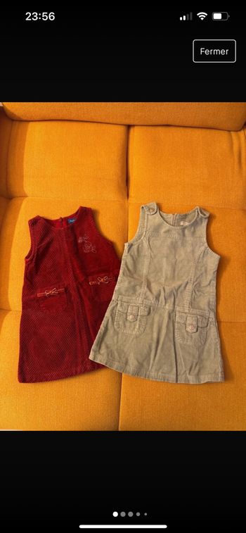 Lot de 2 robes velours 24 mois