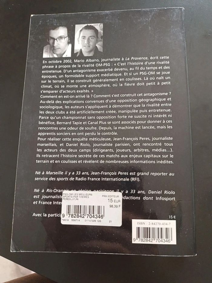 Livre les meilleurs ennemis enquête sur une rivalité PSG Om - photo numéro 3