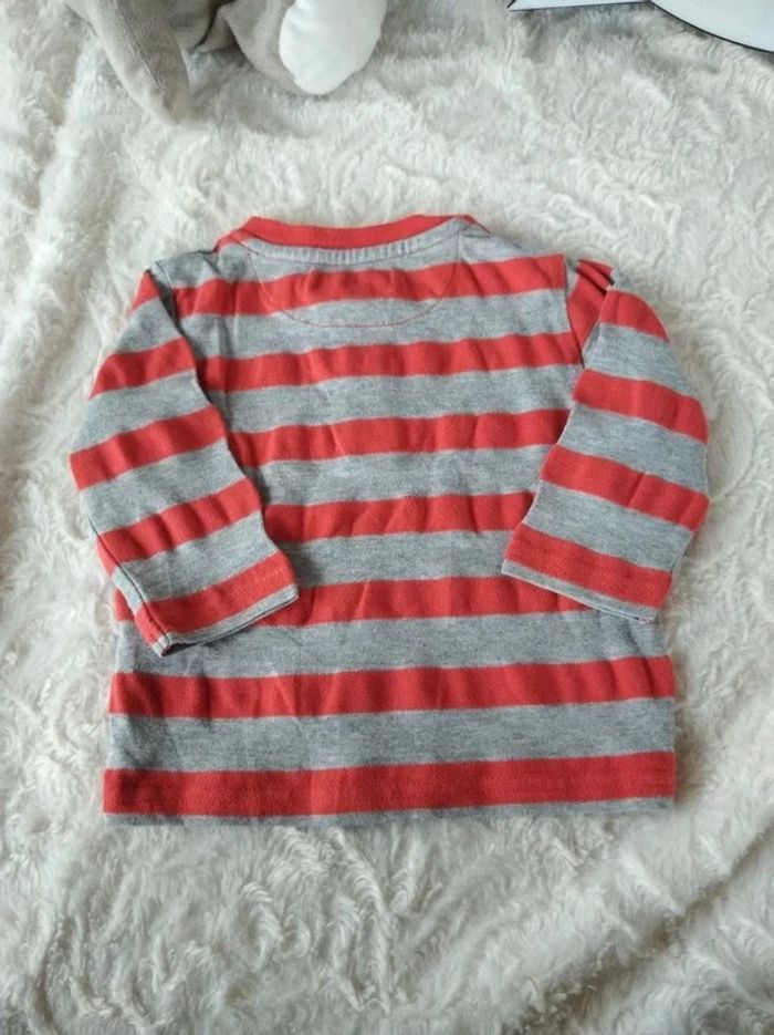 Polo tee shirt chemise manches longues Garçon 6 mois Les biscotos La compagnie des petits 100% coton - photo numéro 8