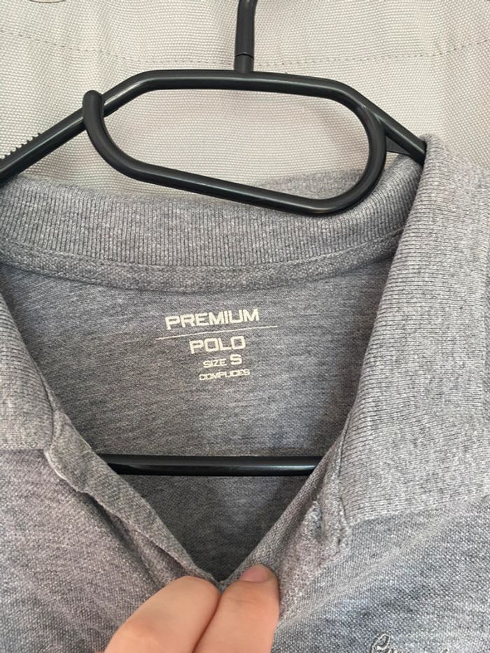 Polo uni gris homme • Taille S • Complices - photo numéro 3