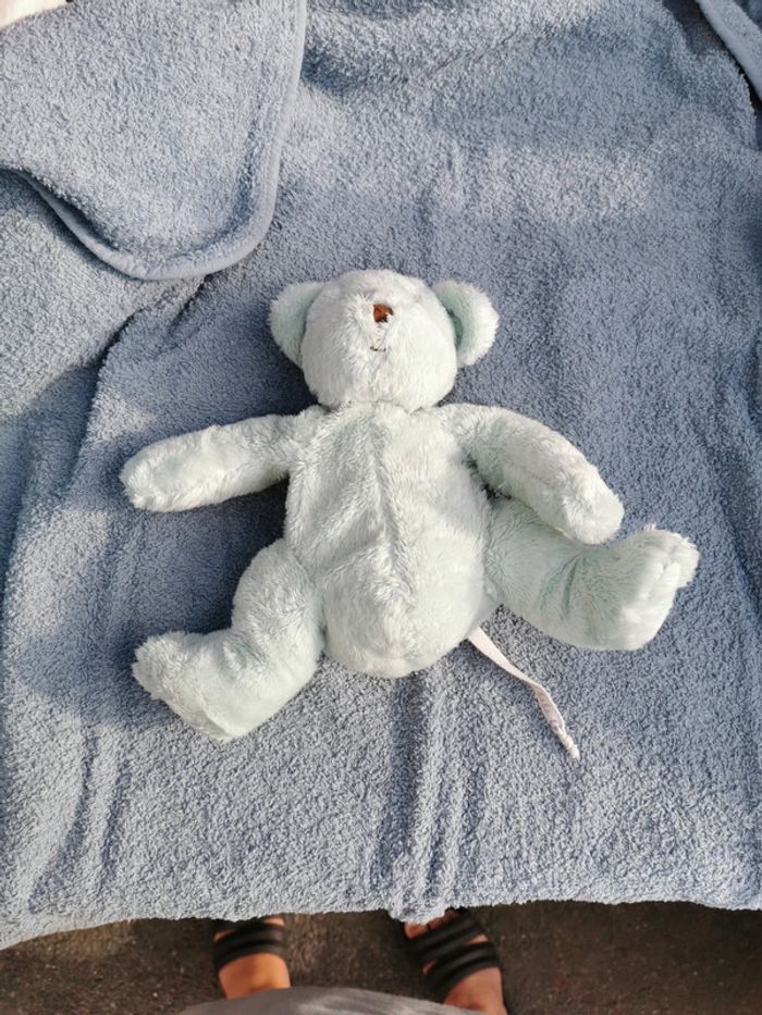 Doudou ours DPAM vert