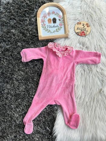 Dors-bien Jacadi 3 mois - Velours rose & col Liberty Betsy Rose