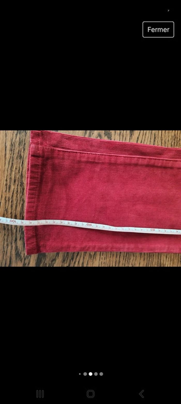 Pantalon Armani junior 12ans en velour Rouge - photo numéro 15