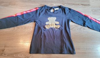 Tee-shirt bleu ML Lulu Castagnette 3 ans