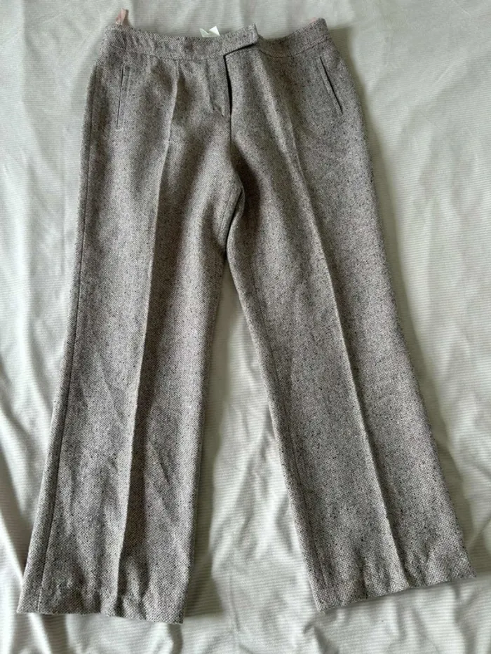 Pantalon droit en tweed - Apriori gris rose taille 44