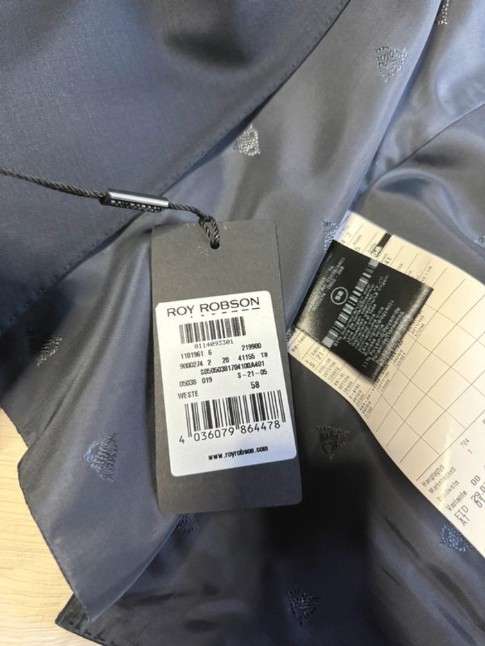 Roy Robson - Gilet de costume, Bleu, taille 58 - photo numéro 5