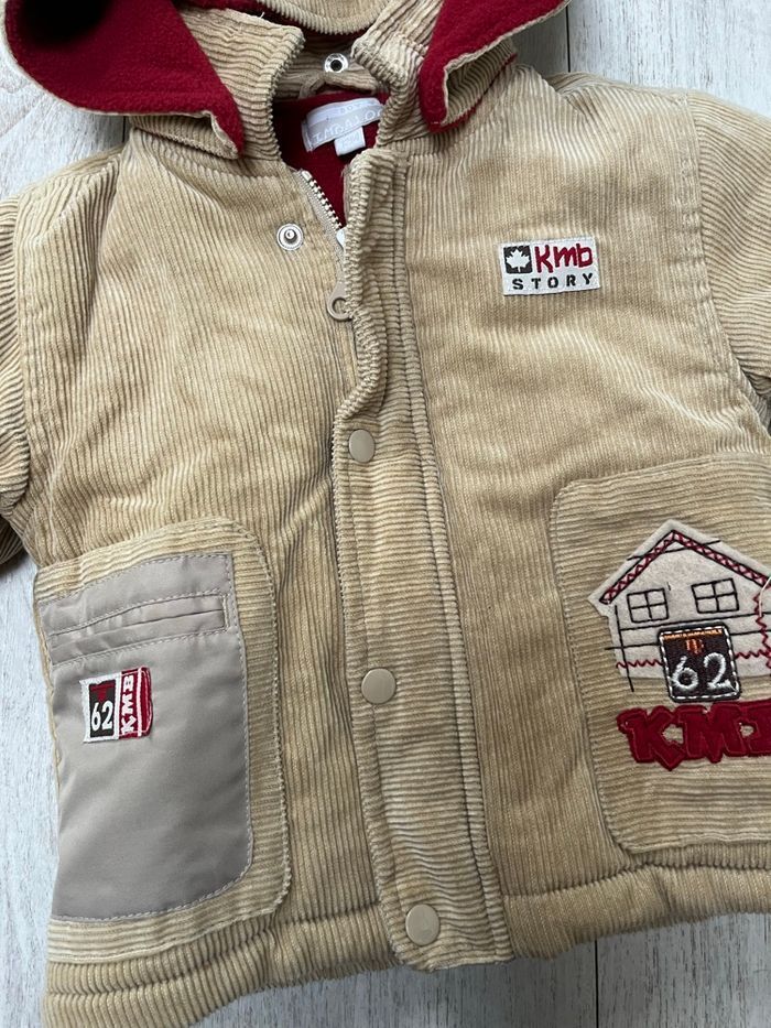 Manteau beige velours côtelé  Kimbaloo  taille 12 mois - photo numéro 5