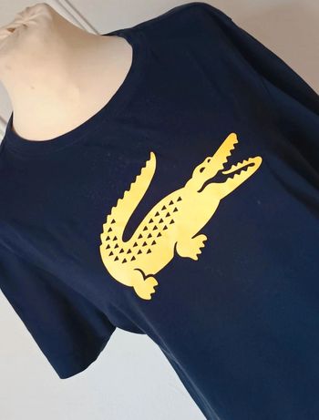 Tee shirt droit sport Lacoste🐊homme t m 38 Street men coton