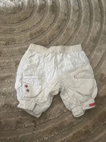 Short blanc bébé fille - Alphabet Création - 6 mois