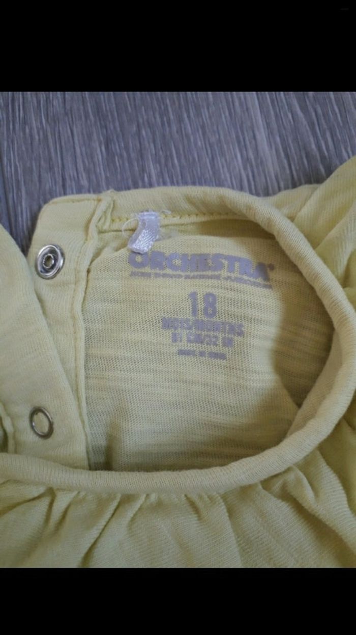 Tee-shirt ML jaune orchestra 18 mois - photo numéro 2