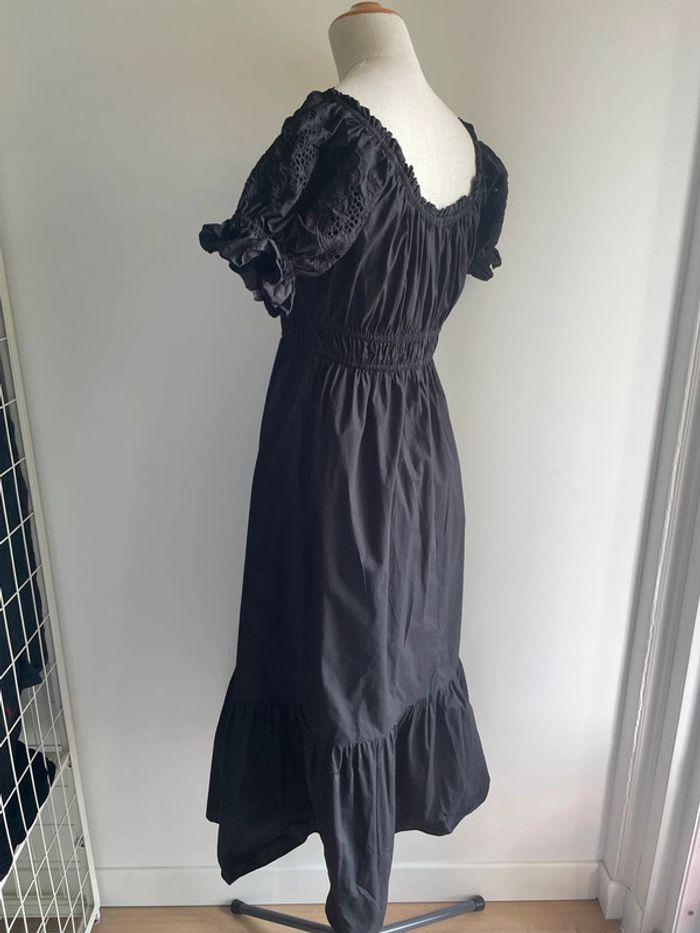Robe noire coton broderie H&M - photo numéro 5