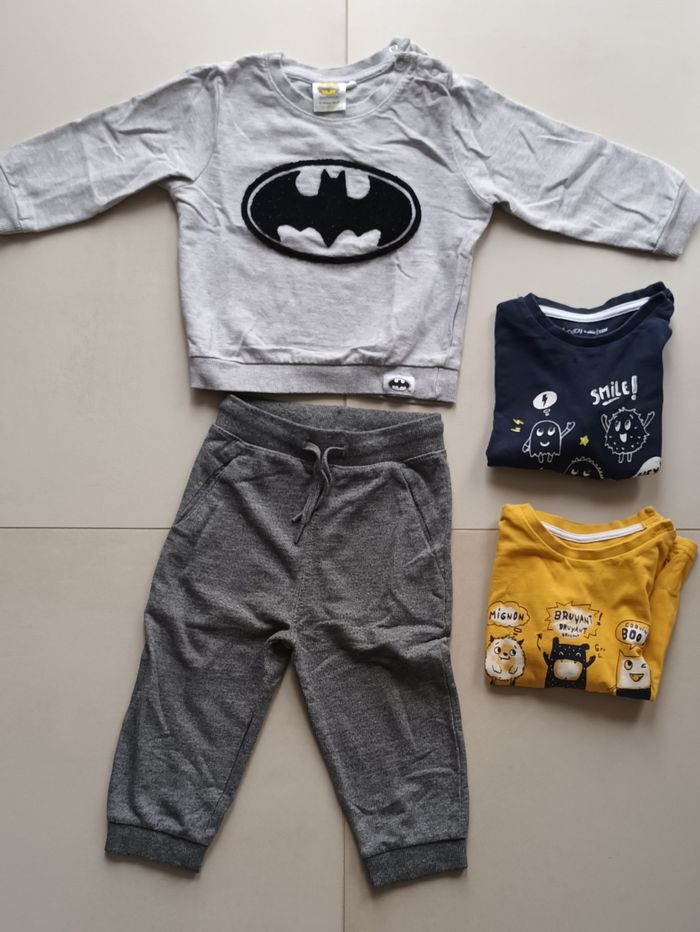 Ensemble pantalon jogging , pull et tee-shirt garçon 18 mois