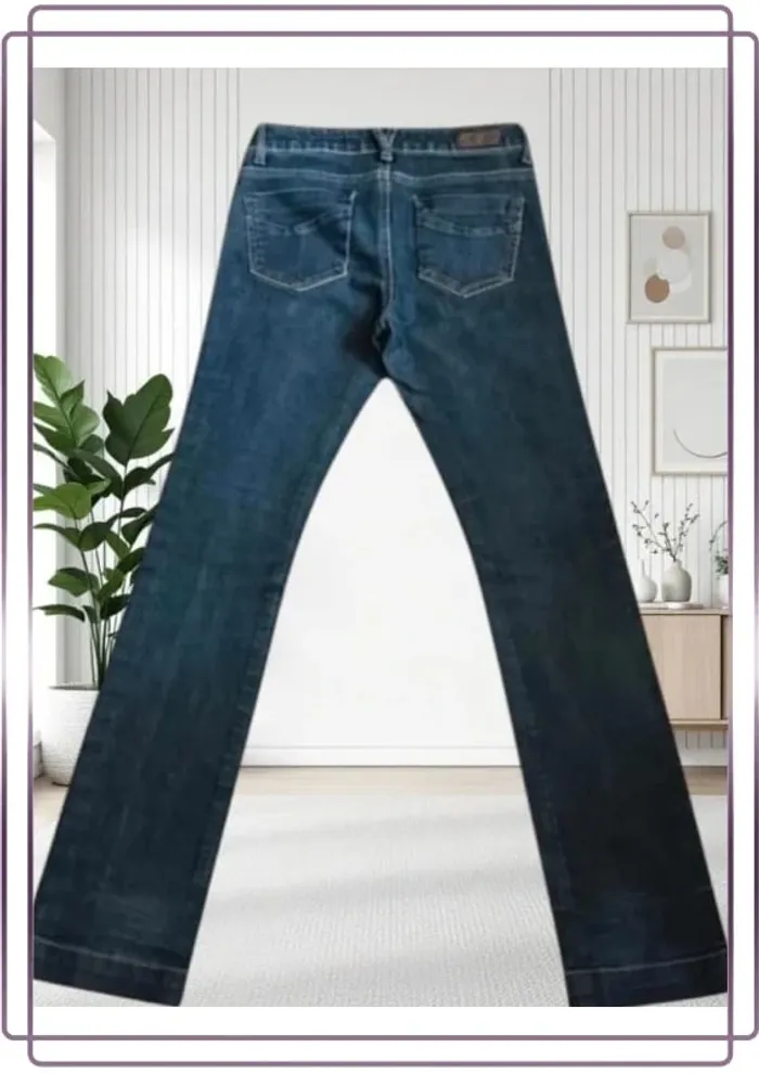 Jean Teddy Smith ,coupe slim fit ,taille haute ,extensible - photo numéro 9