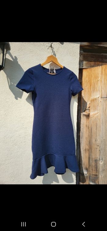Robe de soirée moulante bleue marine