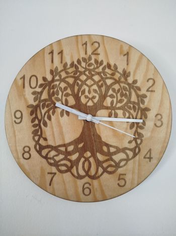 Horloge murale en bois - Arbre de Vie - 20 cm