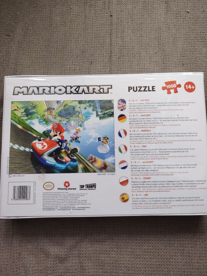 Puzzle Mario kart 1000 pièces neuf sous blister - photo numéro 2