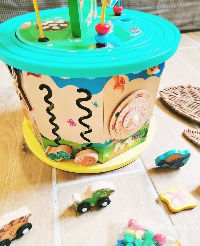 👶Jeu d'éveil - Grand cube multi activités 12 en 1 en bois et plastique - photo numéro 3