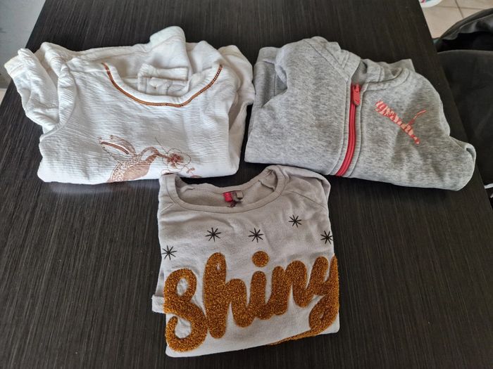 Lot 3 sweat pull gilet a capuche 5 ans