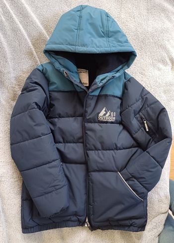 Doudoune à capuche doublée polaire - VertBaudet