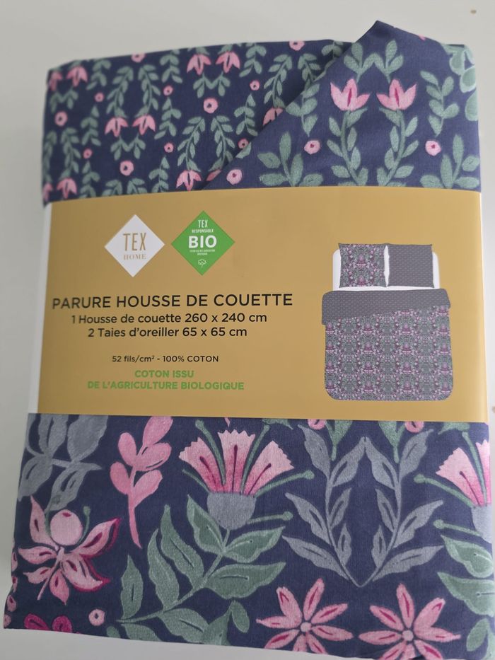Parure housse de couette florale 260X240cm