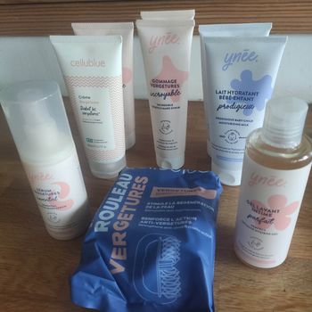 Ynée cellublue gommage crème serum vergetures