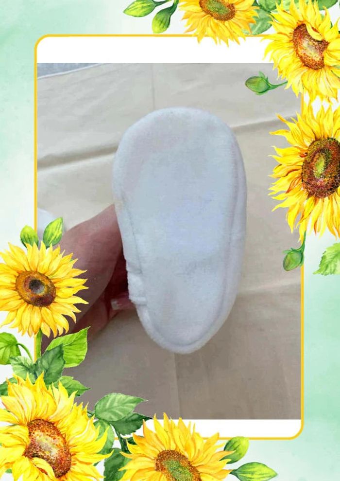 Chaussons blancs roses Gémo 9 12 mois - photo numéro 5